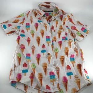 EDGAR + ASH Mens Med button down ice cream shirt